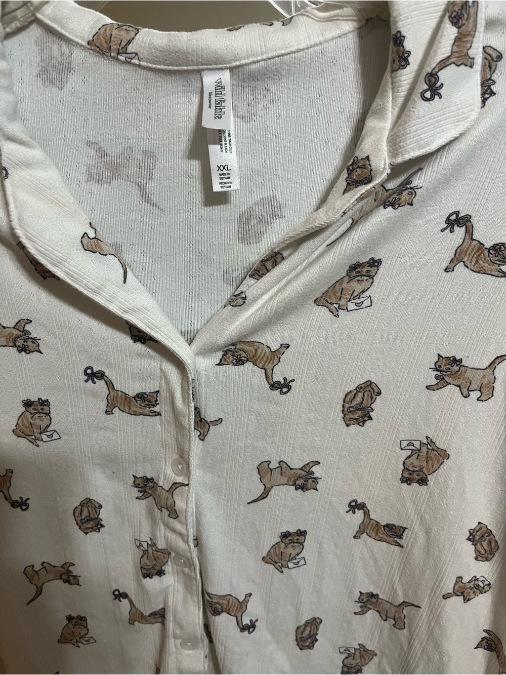 wild fable Cream Short-Sleeve Printed Pajama Set - Picture 2 of 3